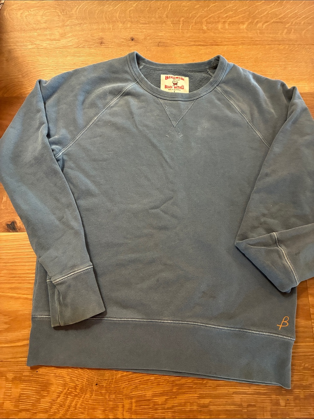 Birdwell Beach Britches Slate Blue Men's Crewneck Sweater L